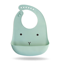 Silicone baby bibs green